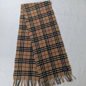 BURBERRY Cashmere Nova Check Scarf – Authentic Green Plaid – RARE FIND – FAST